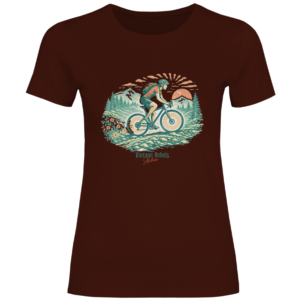 Damen T-Shirt Radfahren Frauen