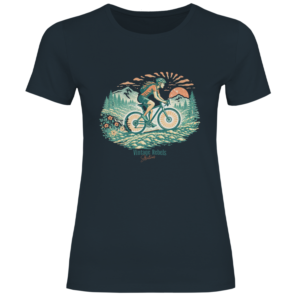 Damen T-Shirt Radfahren Frauen