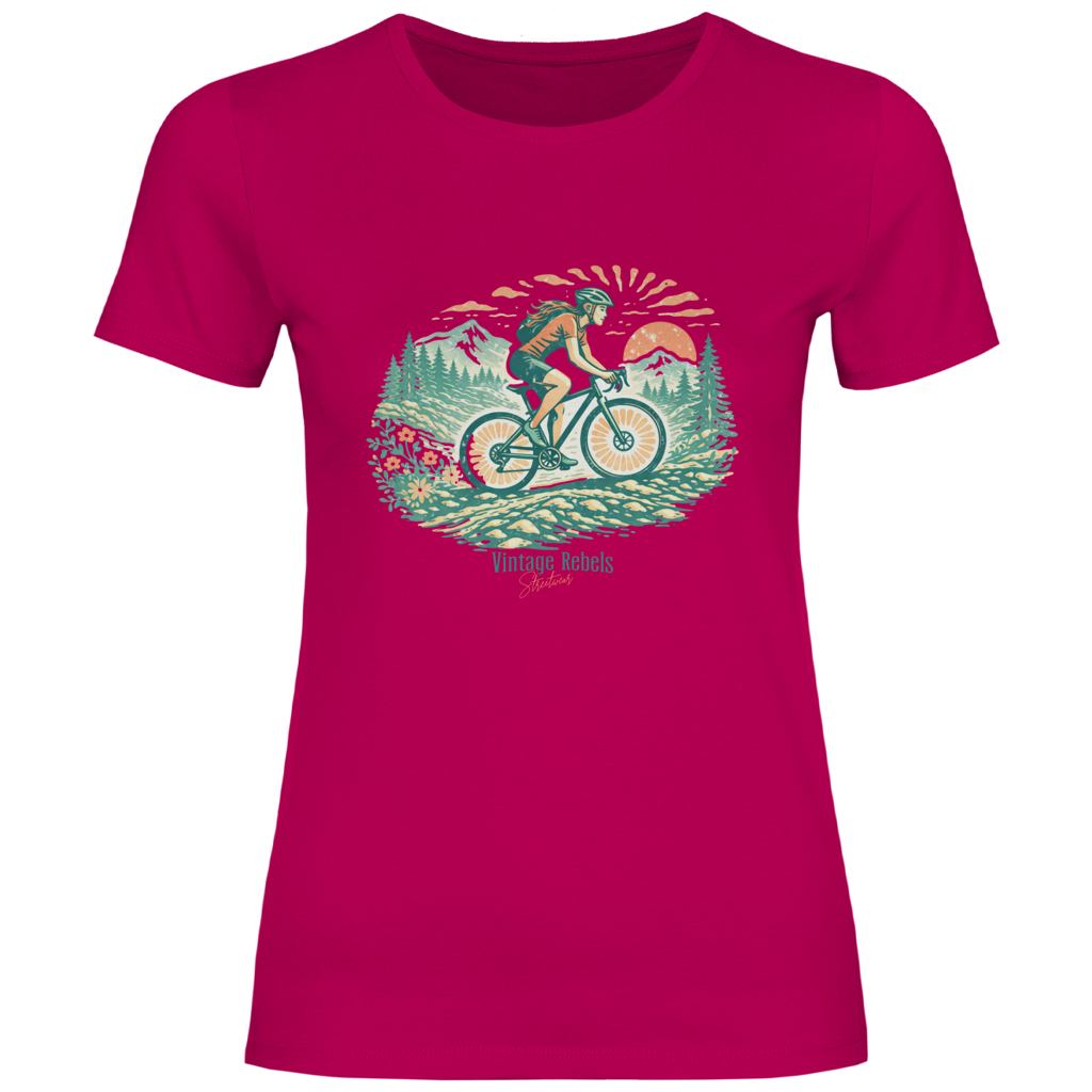 Damen T-Shirt Radfahren Frauen