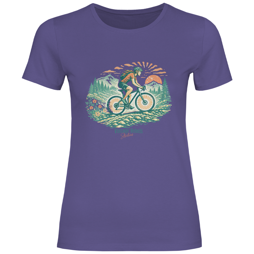 Damen T-Shirt Radfahren Frauen