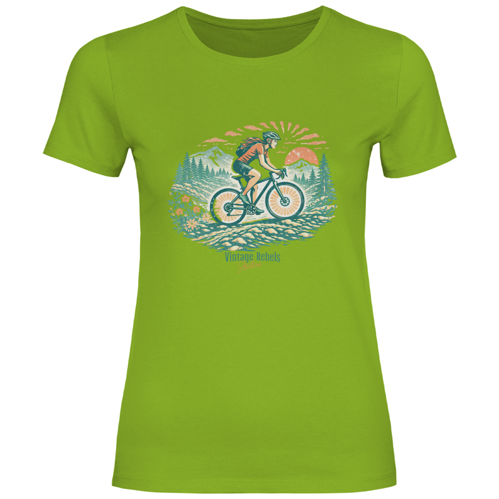 Damen T-Shirt Radfahren Frauen