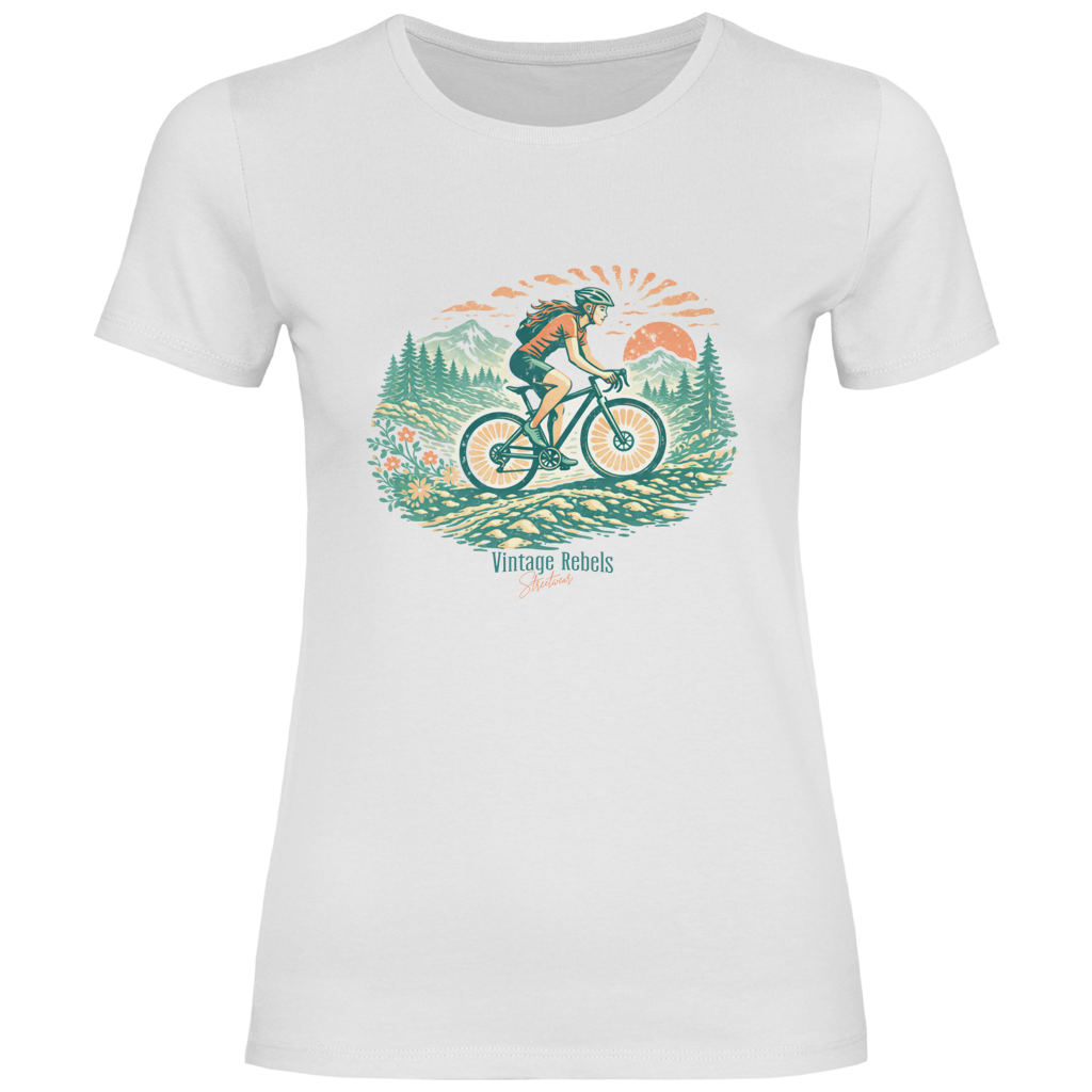 Damen T-Shirt Radfahren Frauen