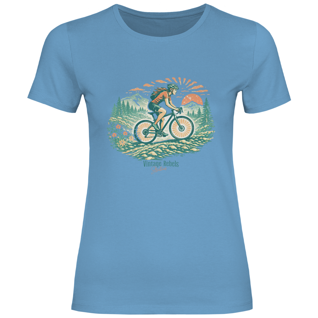 Damen T-Shirt Radfahren Frauen