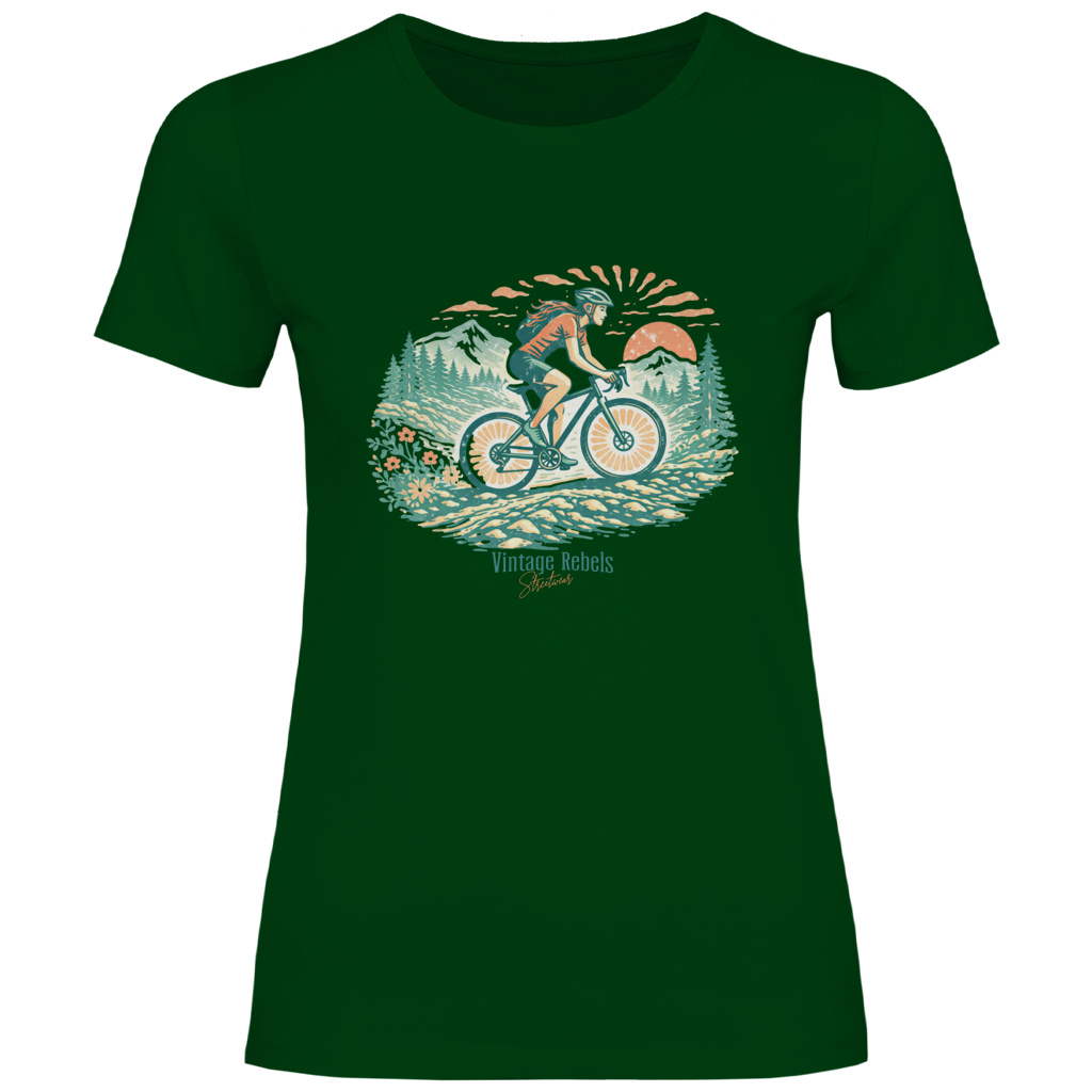 Damen T-Shirt Radfahren Frauen