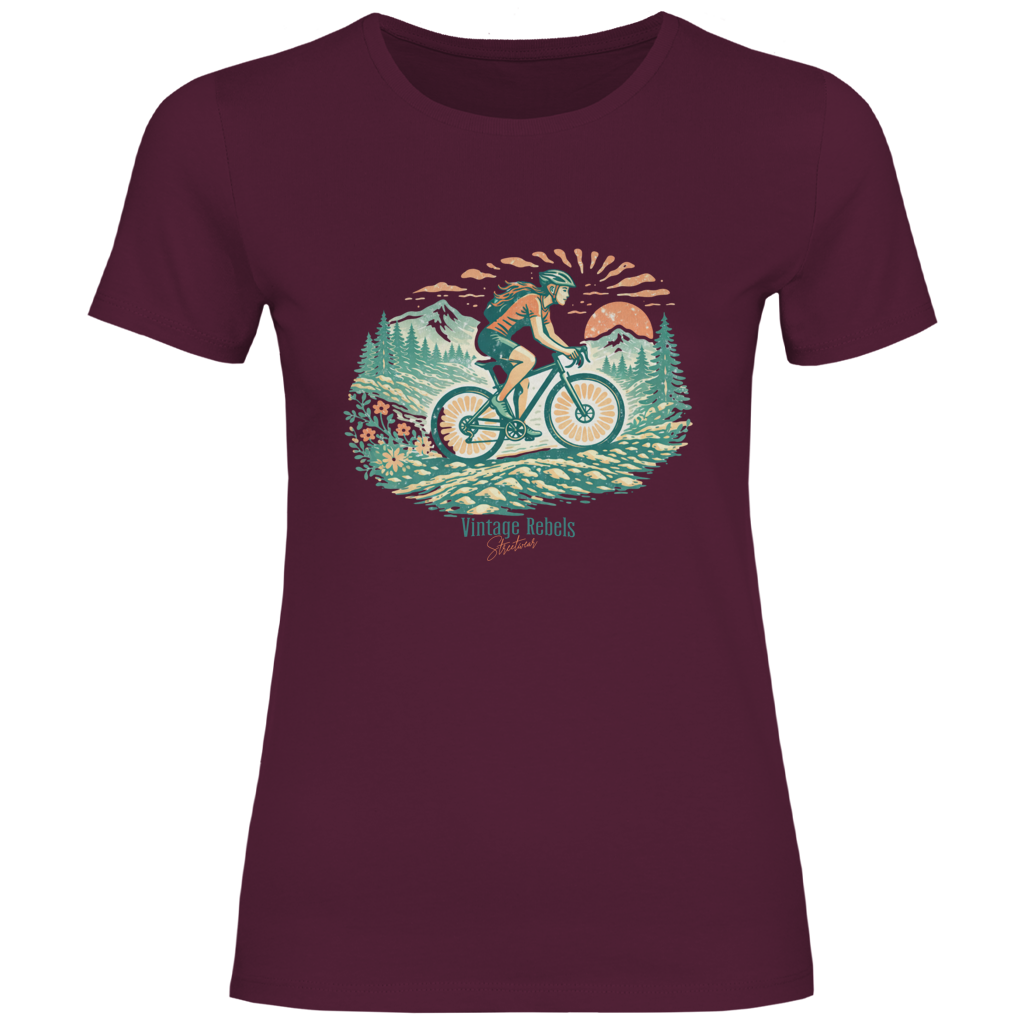 Damen T-Shirt Radfahren Frauen