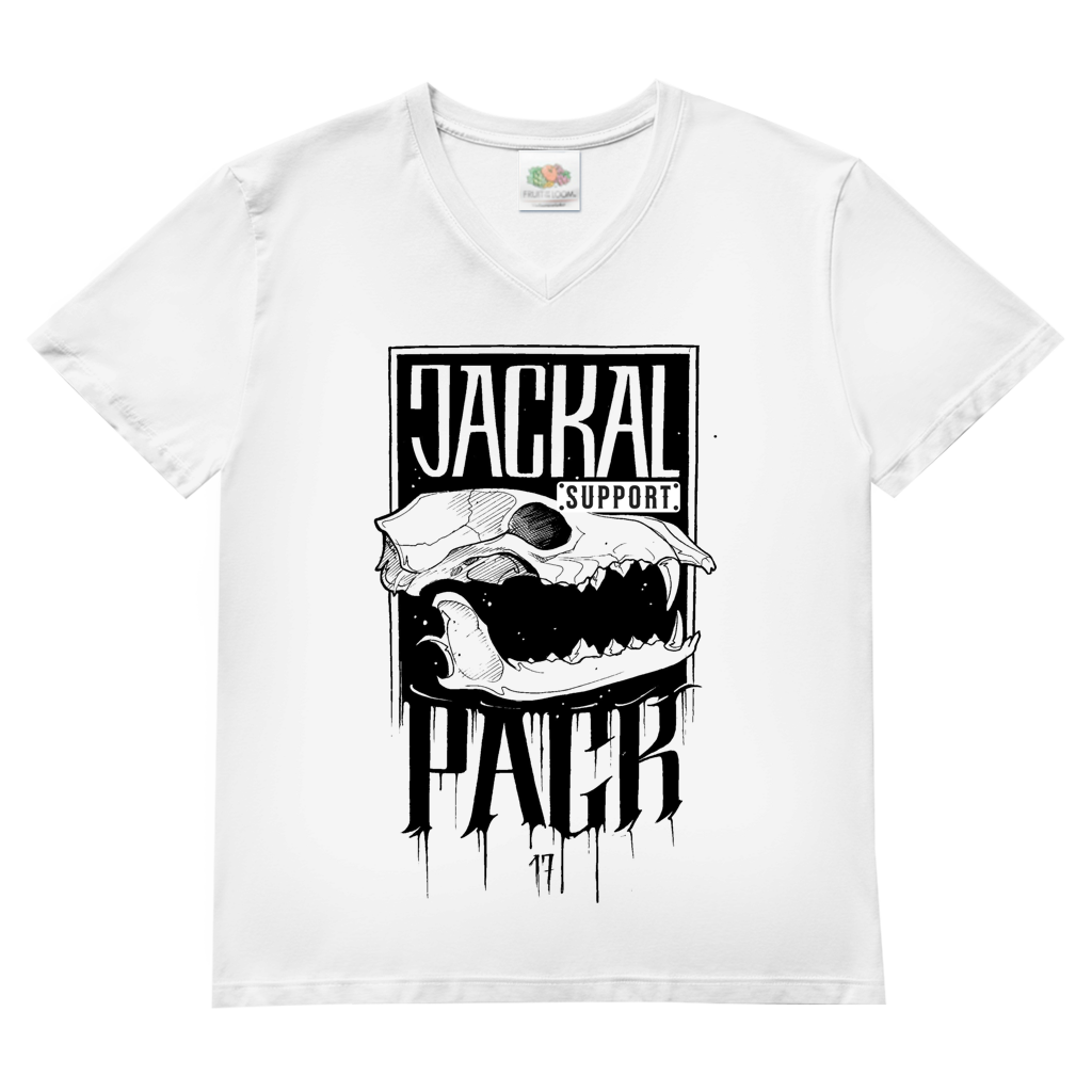 Herren V-Neck T-Shirt "JP SUPPORT" | Brustdruck
