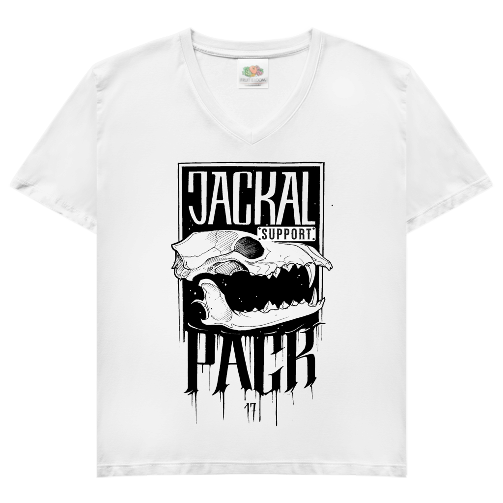 Damen V-Neck T-Shirt "JP SUPPORT" | Brustdruck