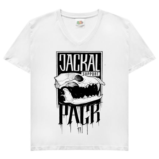 Damen V-Neck T-Shirt "JP SUPPORT" | Brustdruck