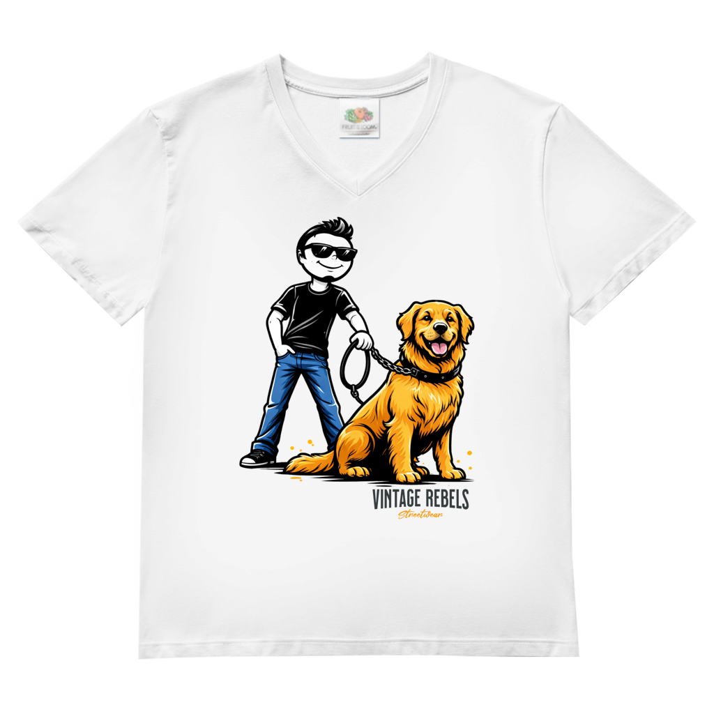 Herren V-Neck T-Shirt "Golden Retriever"