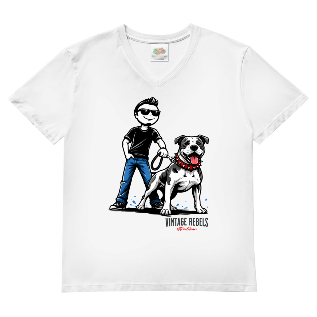Herren V-Neck T-Shirt "American Pit Bull Terrier"