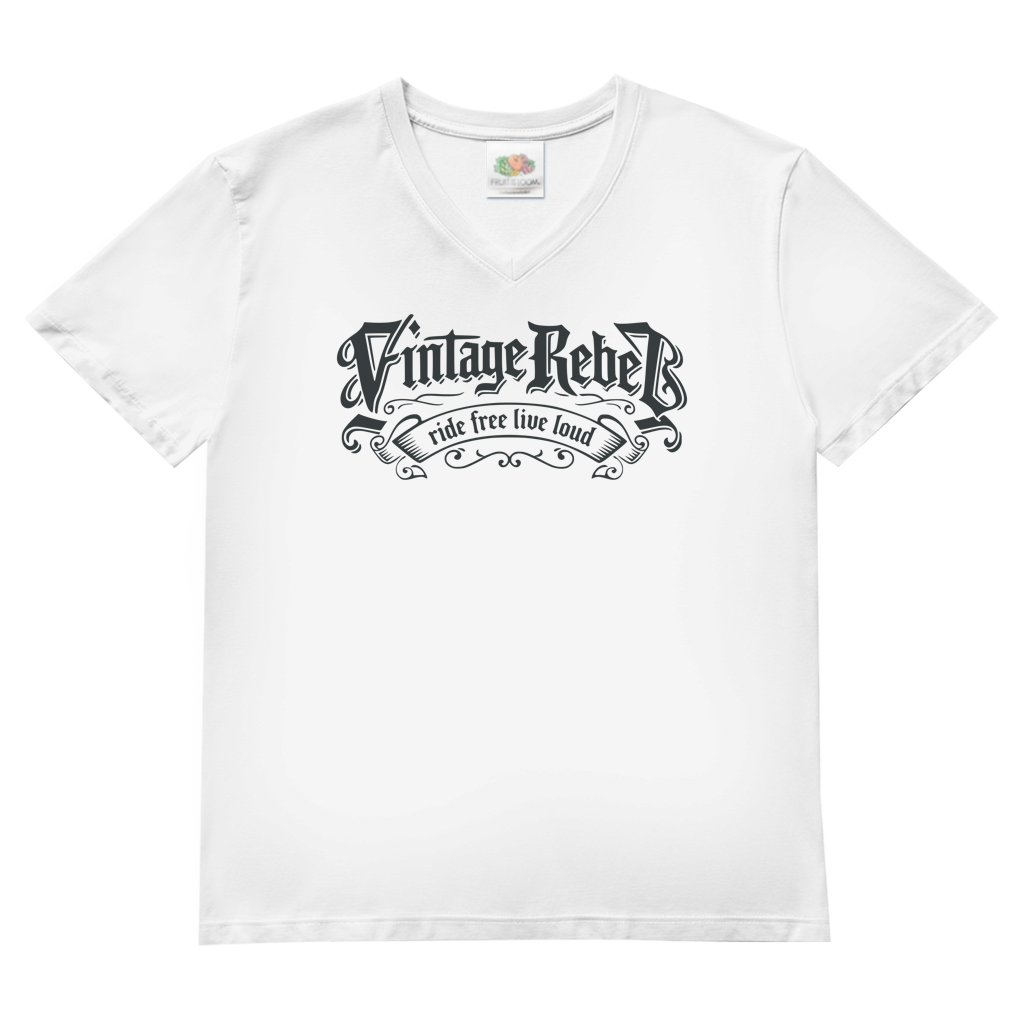 Herren V-Neck T-Shirt "Biker Skull"