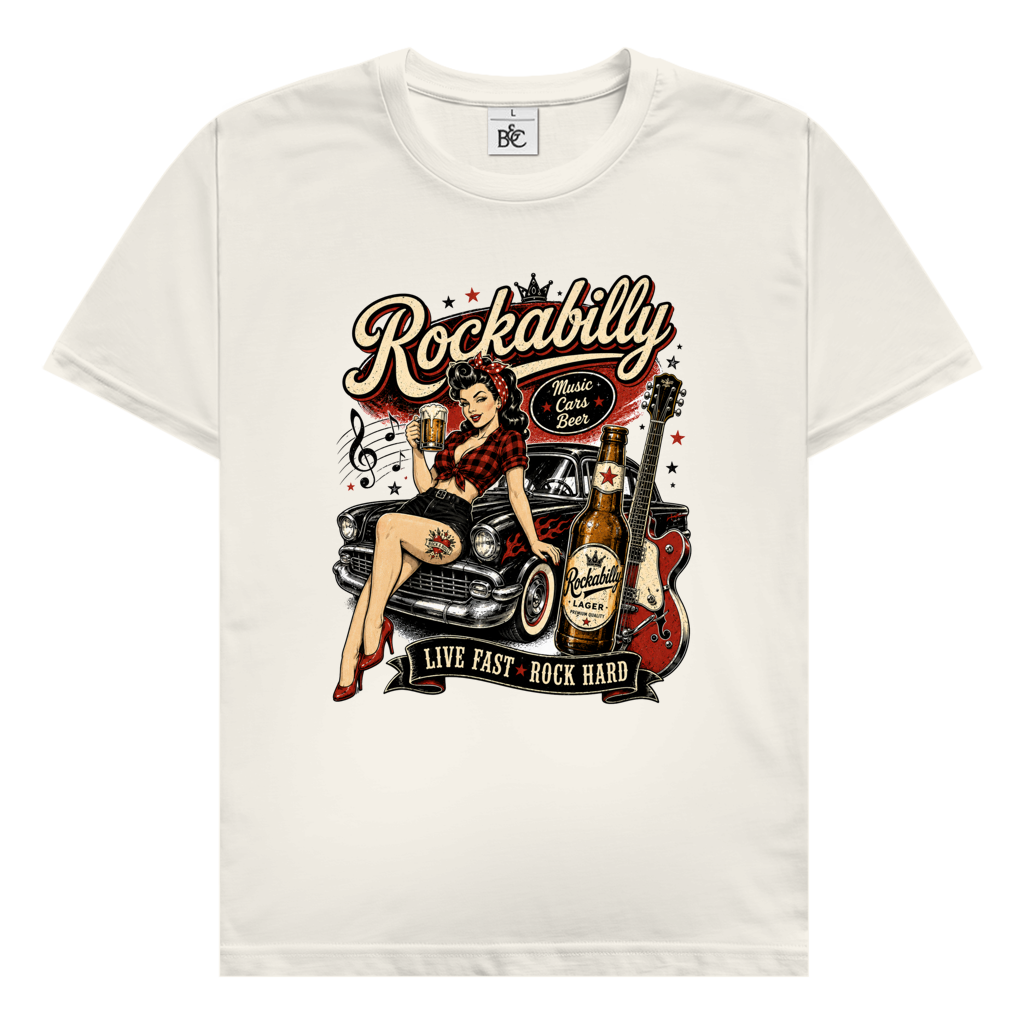 T-Shirt "Rockabilly Live Fast"