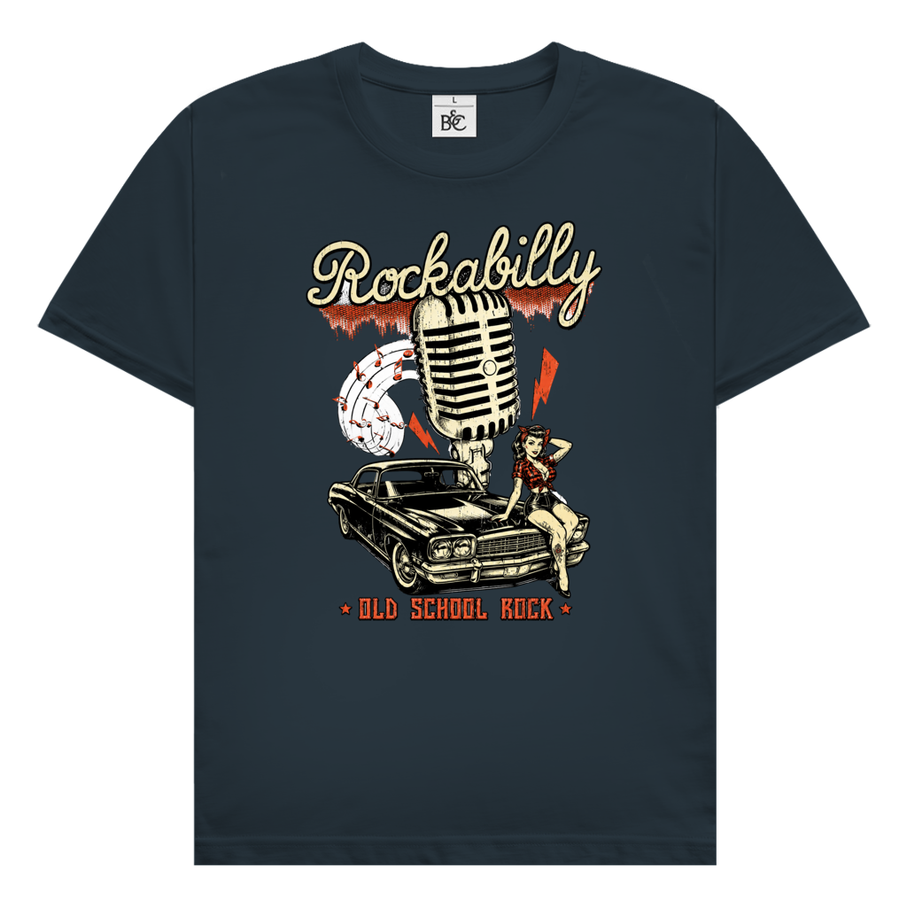 T-Shirt "Rockabilly Old School Rock"