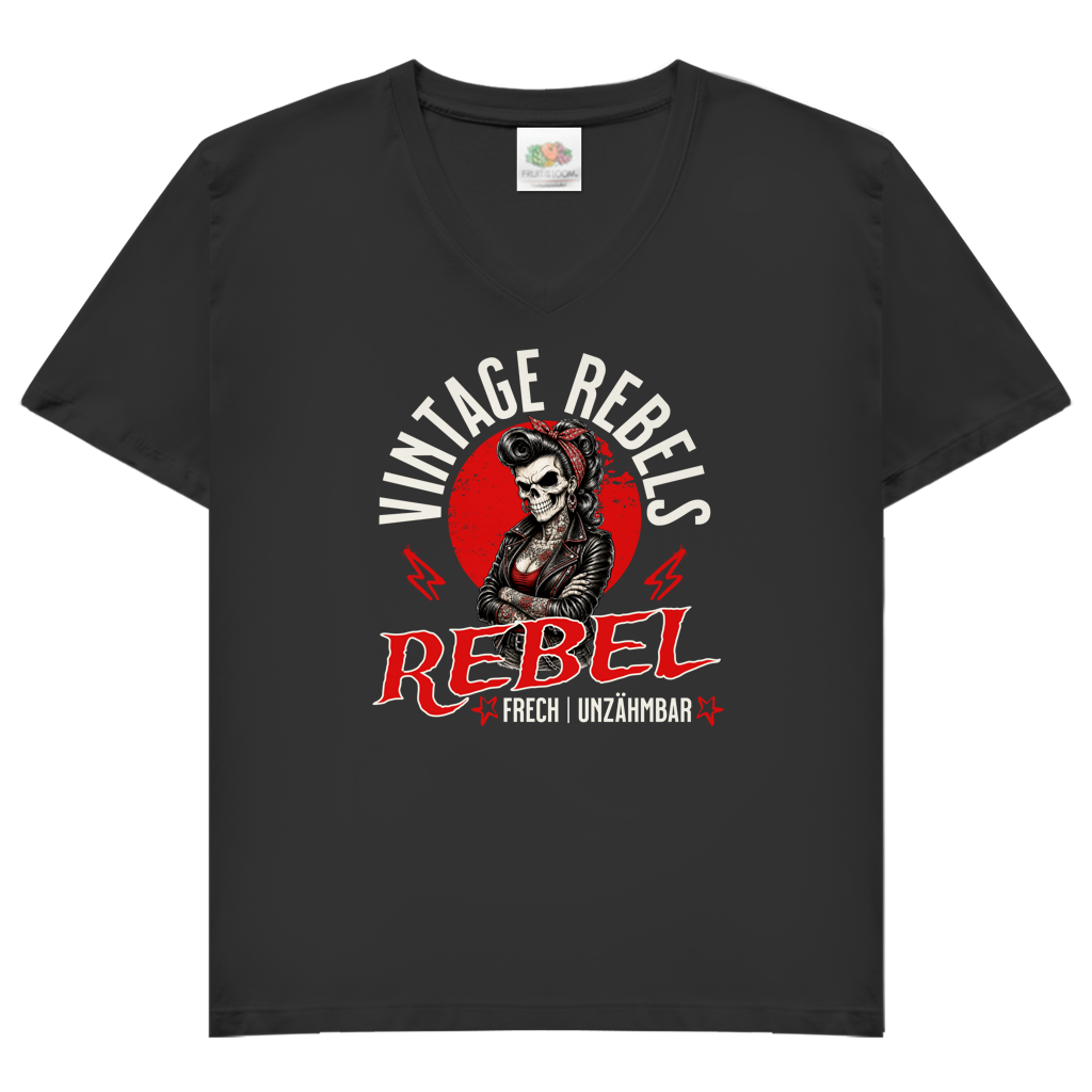 V-Neck T-Shirt Rockabella Rebell