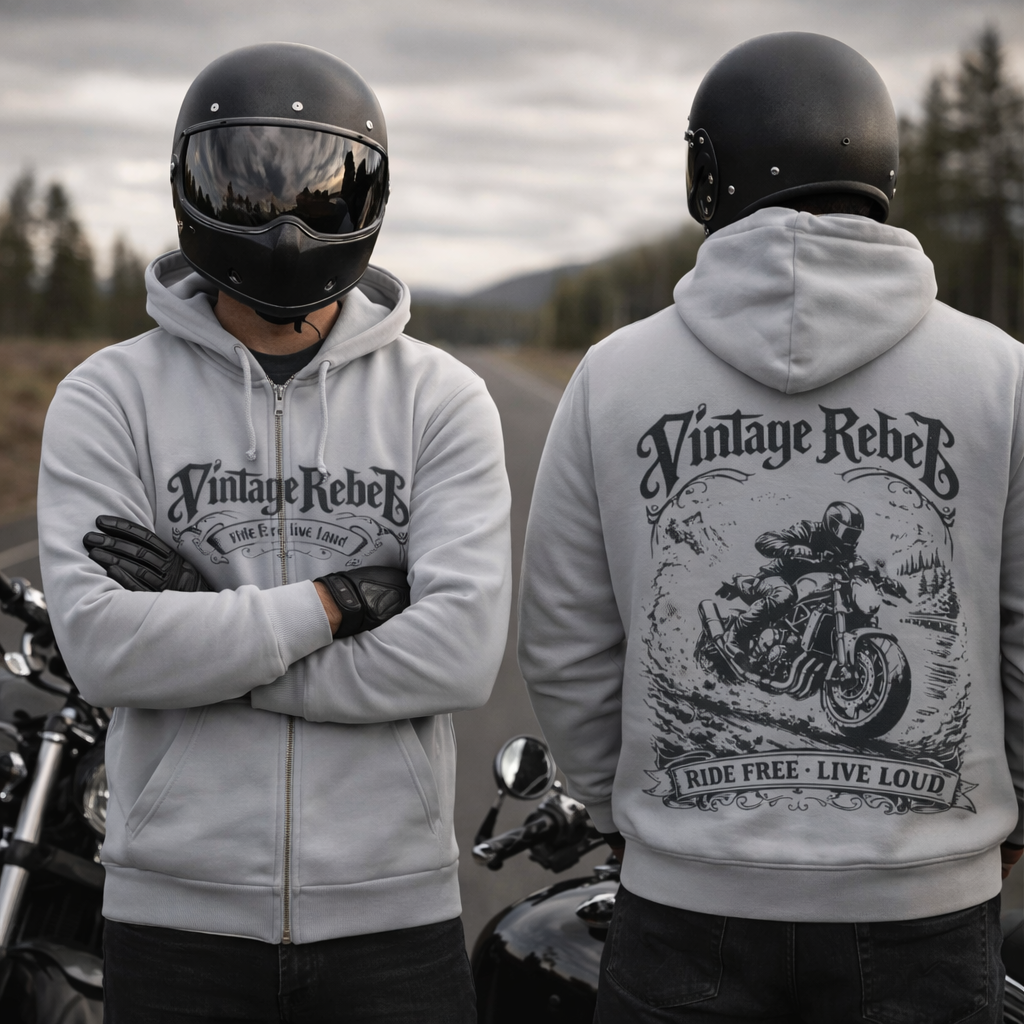 Herren Zipper Hoodie "Nacked Bike"