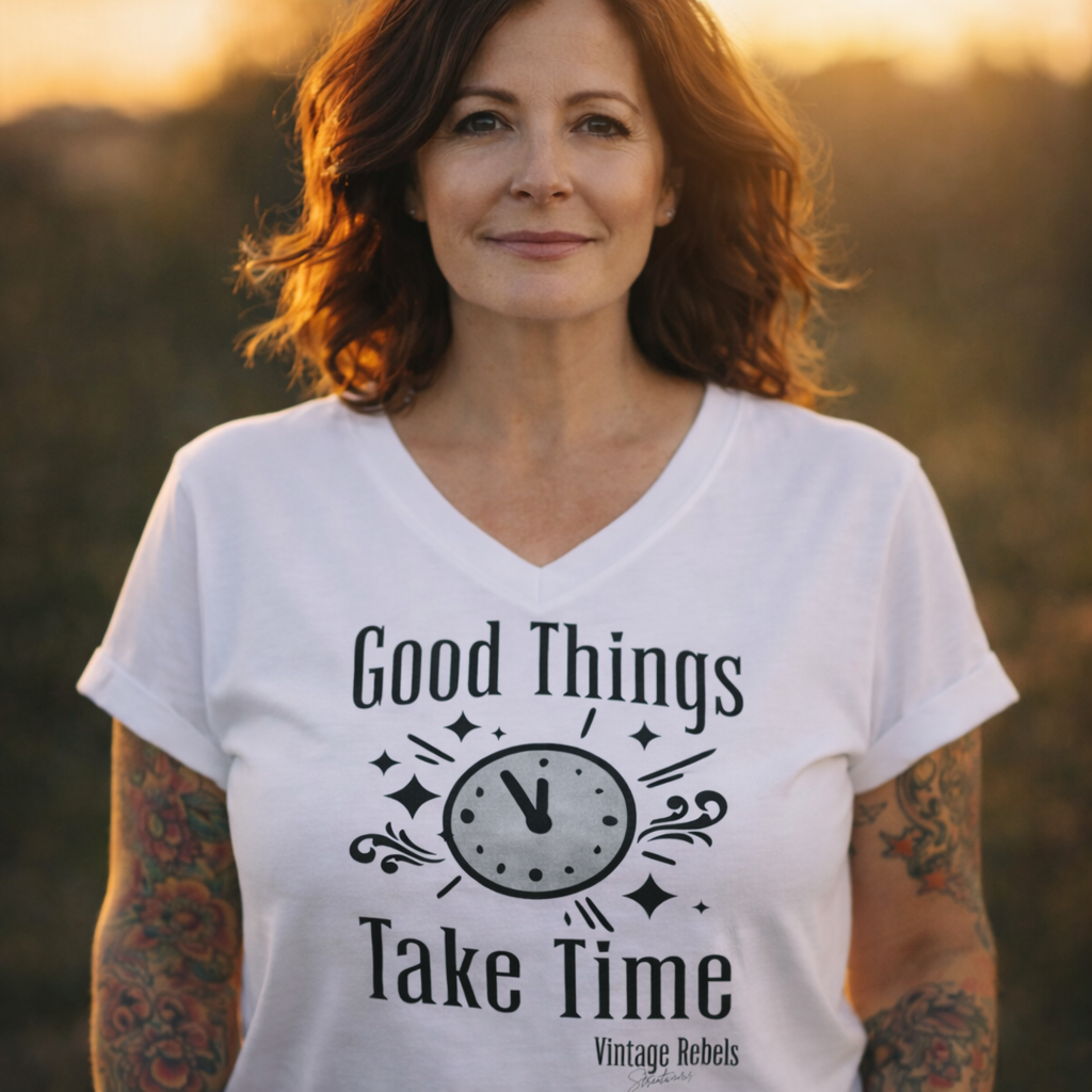 T-Shirt "Good Things" V-Neck