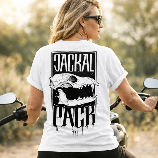 Damen T-Shirt V-Neck "JP MEMBER" | Rückendruck