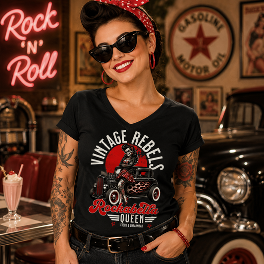 V-Neck T-Shirt Rockabella