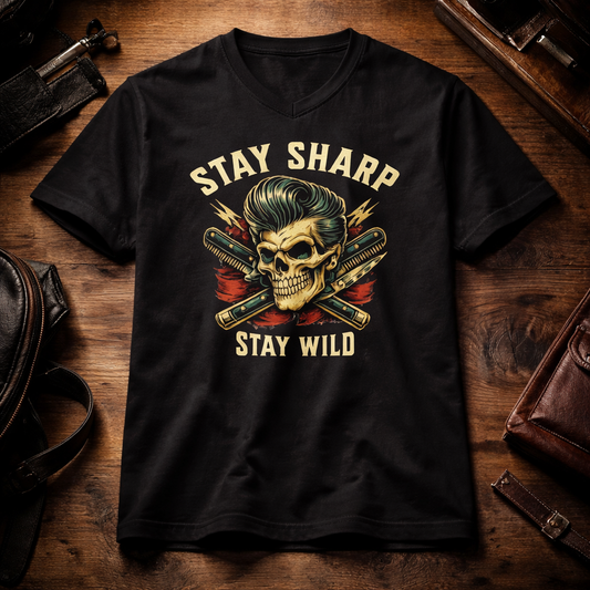 T-Shirt V-Neck "Love Loud Die Young" | Männer