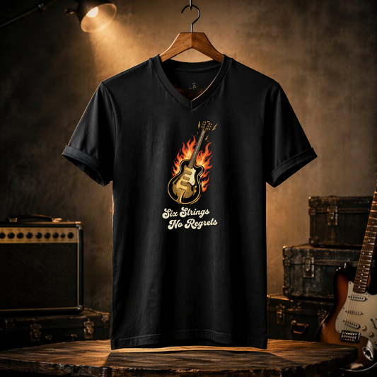 T-Shirt V-Neck "Six Strings" | Männer
