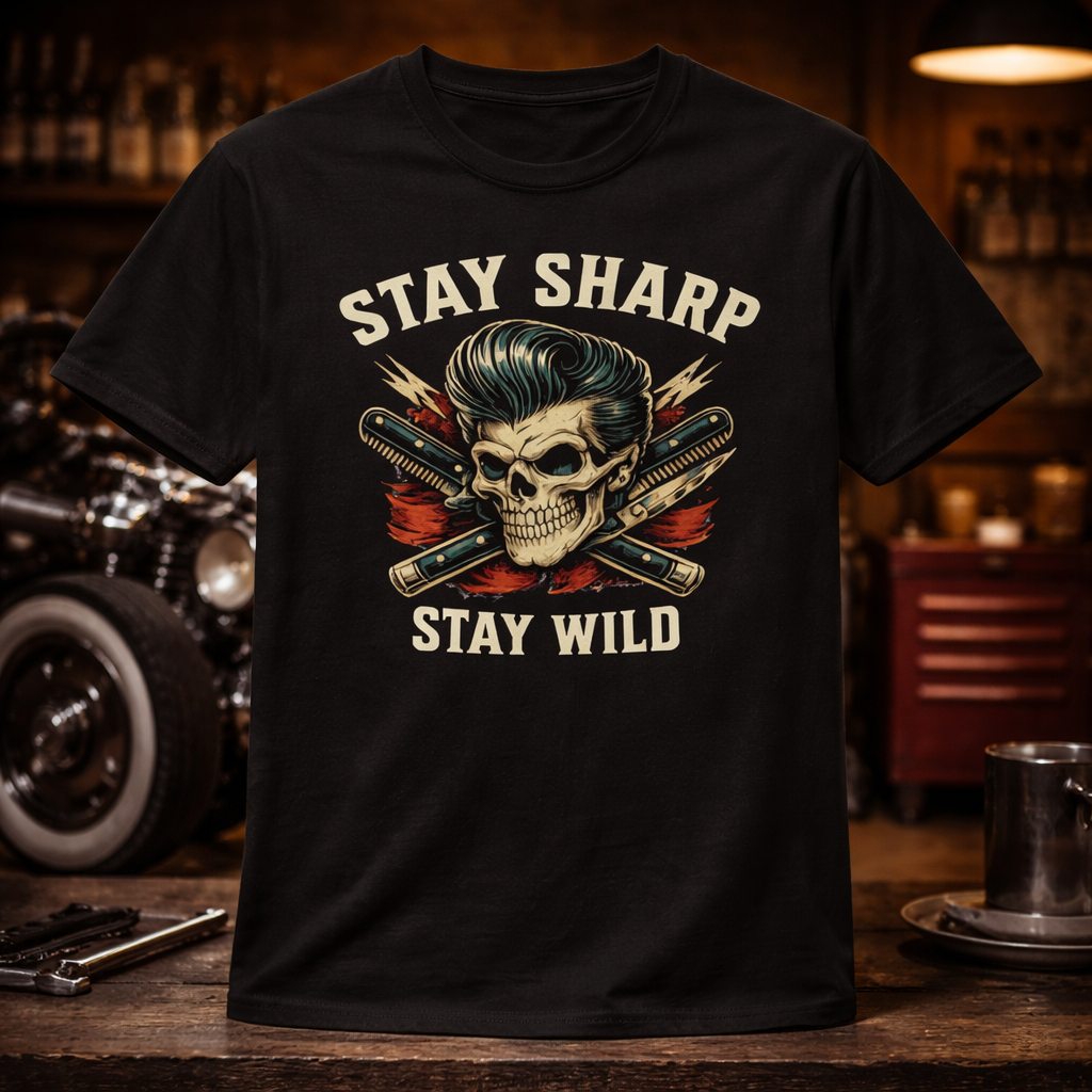 T-Shirt "Stay Sharp Stay Wild" | Männer