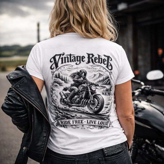 Damen V-Neck T-Shirt "Nacked Bike"