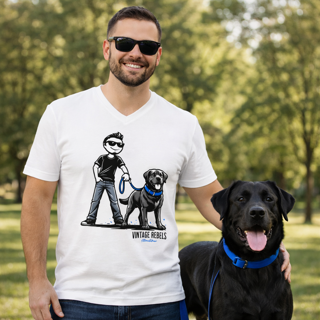 Herren V-Neck T-Shirt "Labrador"