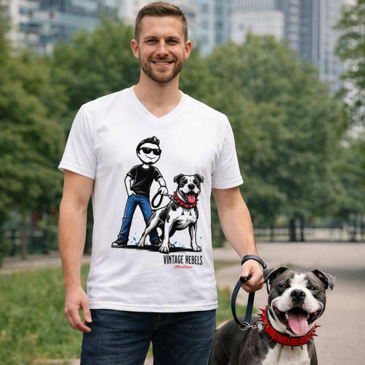 Herren V-Neck T-Shirt "American Pit Bull Terrier"