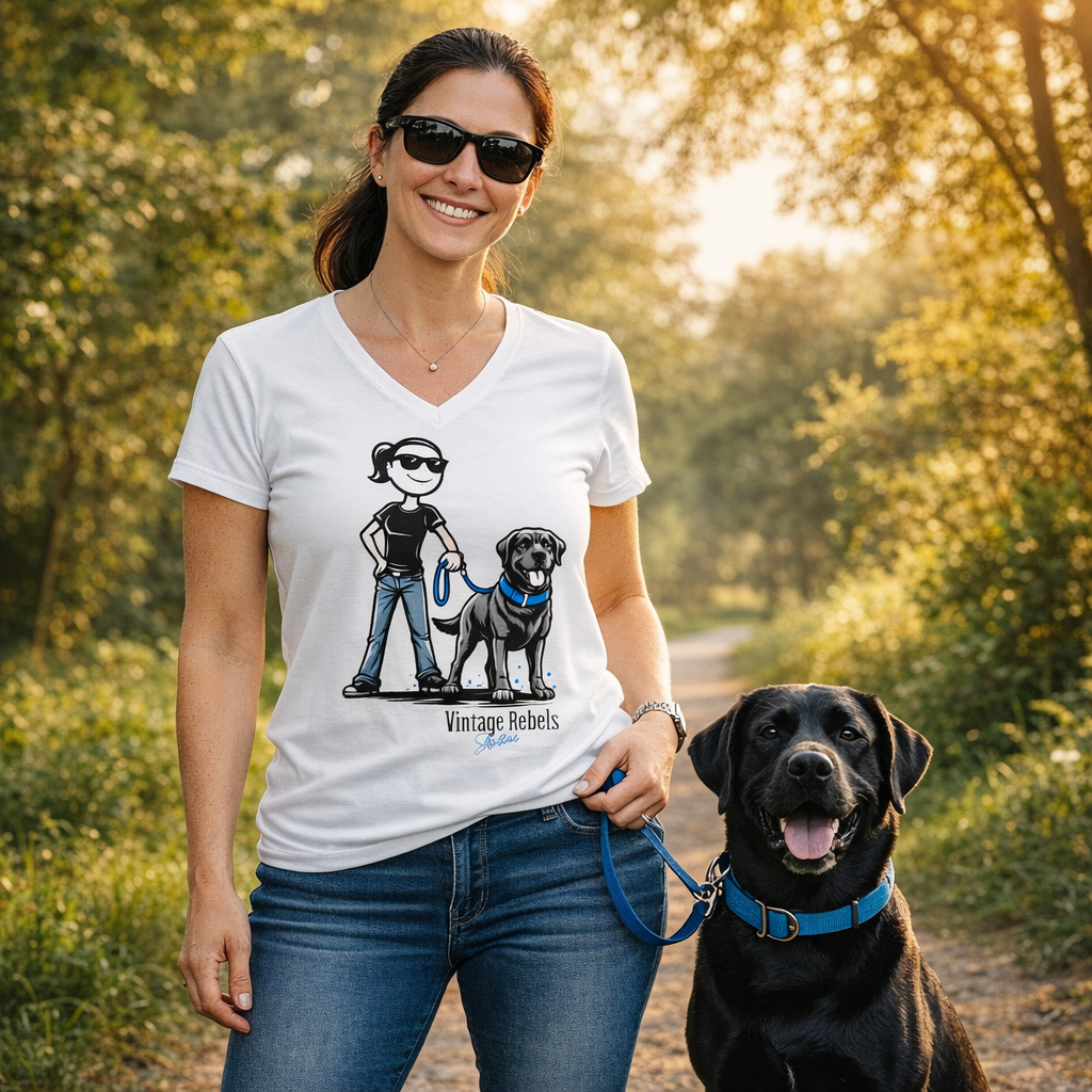 Damen V-Neck T-Shirt "Labrador"
