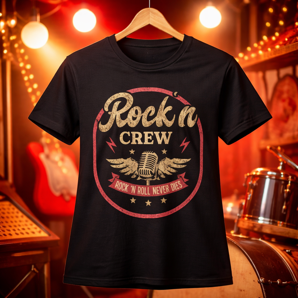 T-Shirt "Rock 'N Crew" | Brustdruck | Frauen