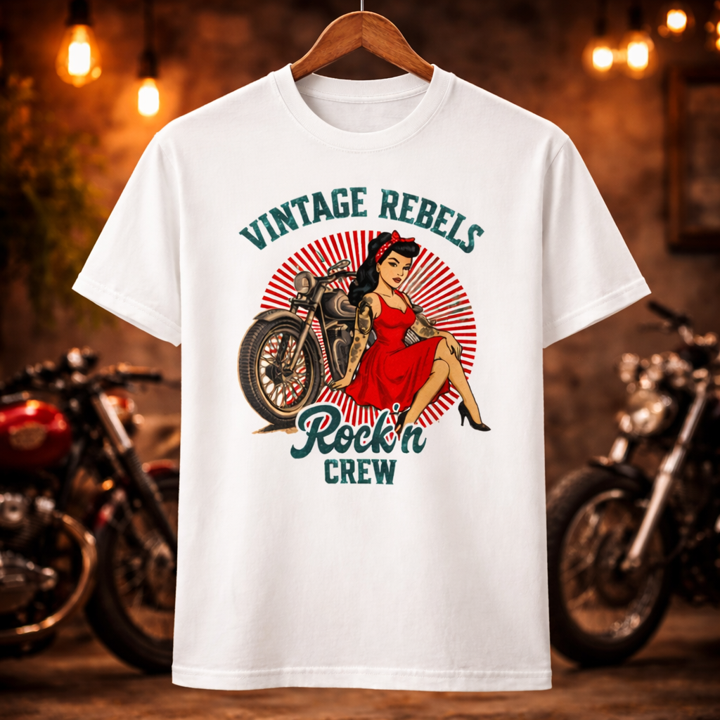 T-Shirt "Rockabella - Rock 'N Crew" | Brustdruck | Unisex