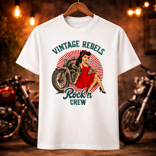 T-Shirt "Rockabella - Rock 'N Crew" | Brustdruck | Unisex