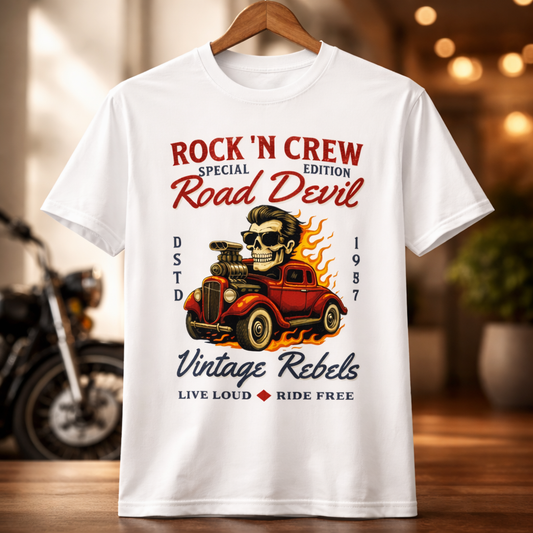 T-Shirt "Road Devil" | Brustdruck | Unisex